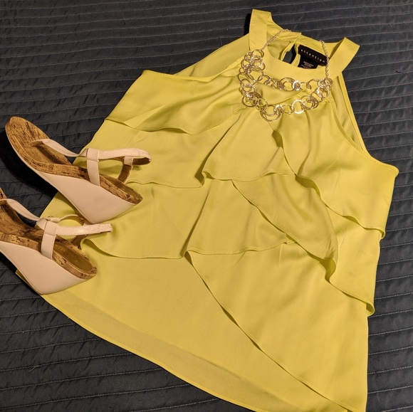 Citron Ruffle Tank - Picture 3 of 3